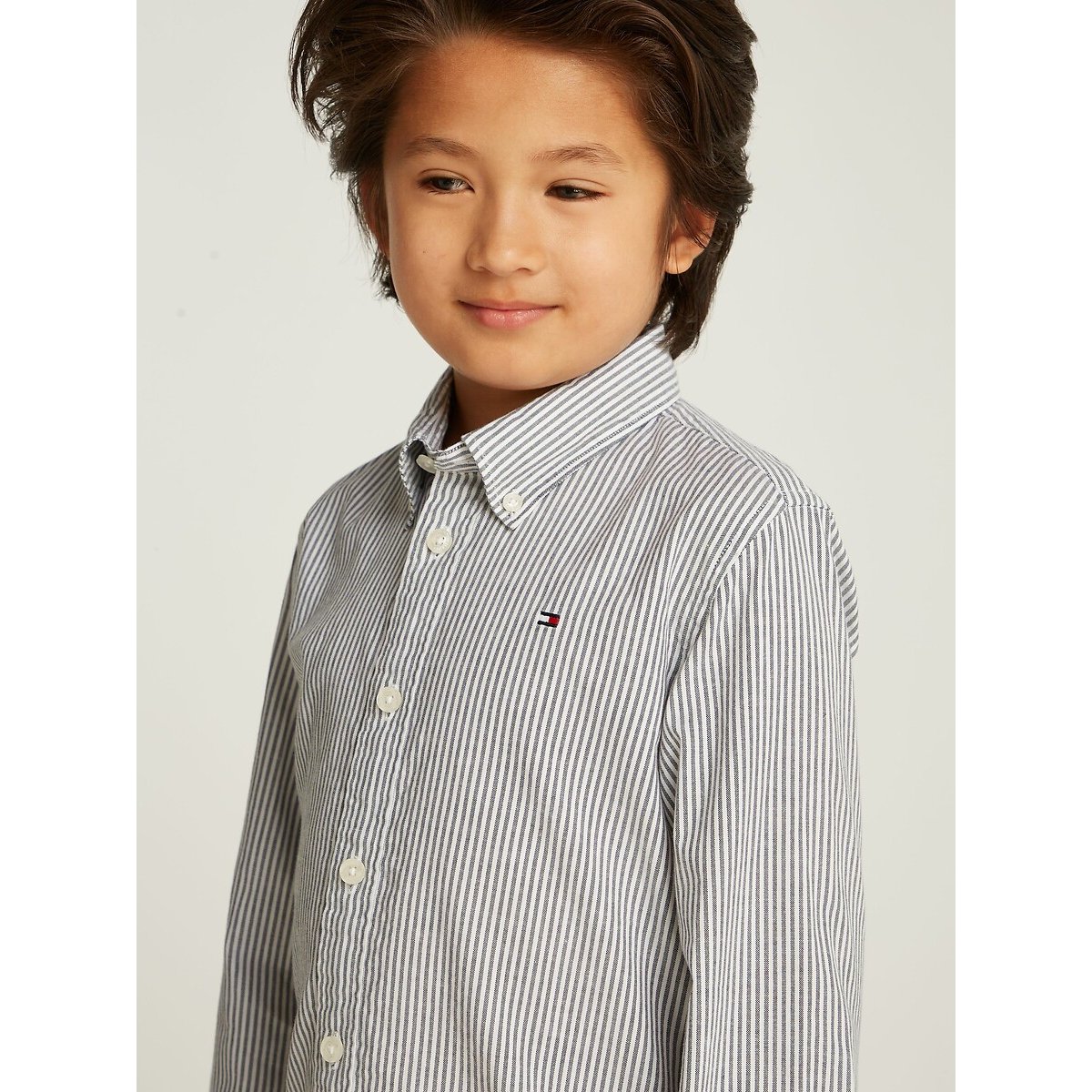Chemise manches longues rayé bleu marine, TOMMY HILFIGER
