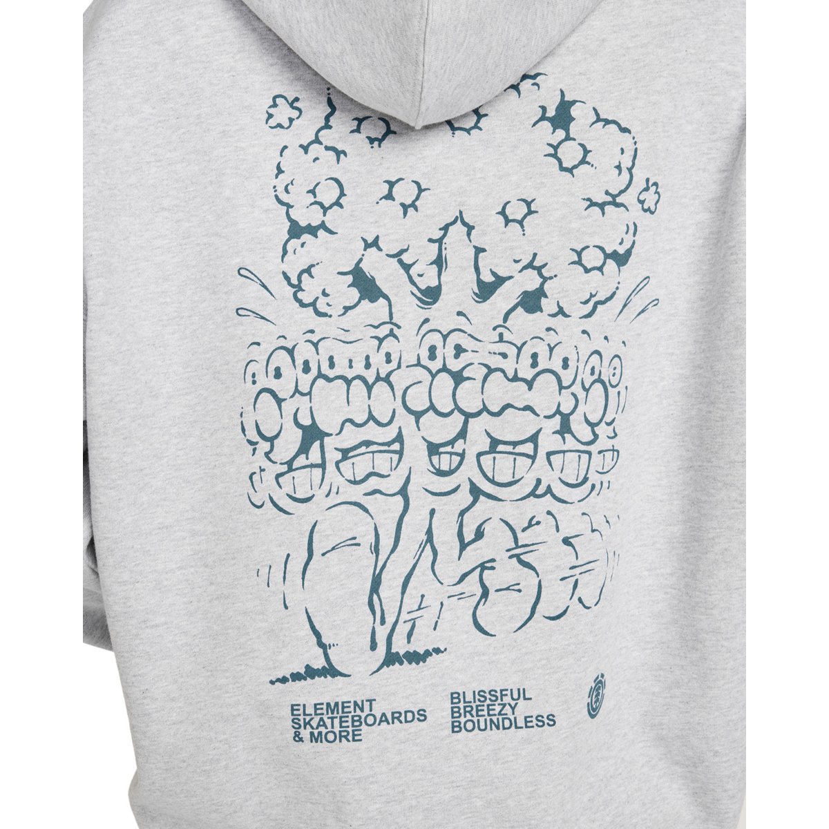 Sweat à capuche MOTION TREE PO gris mid grey heather, ELEMENT