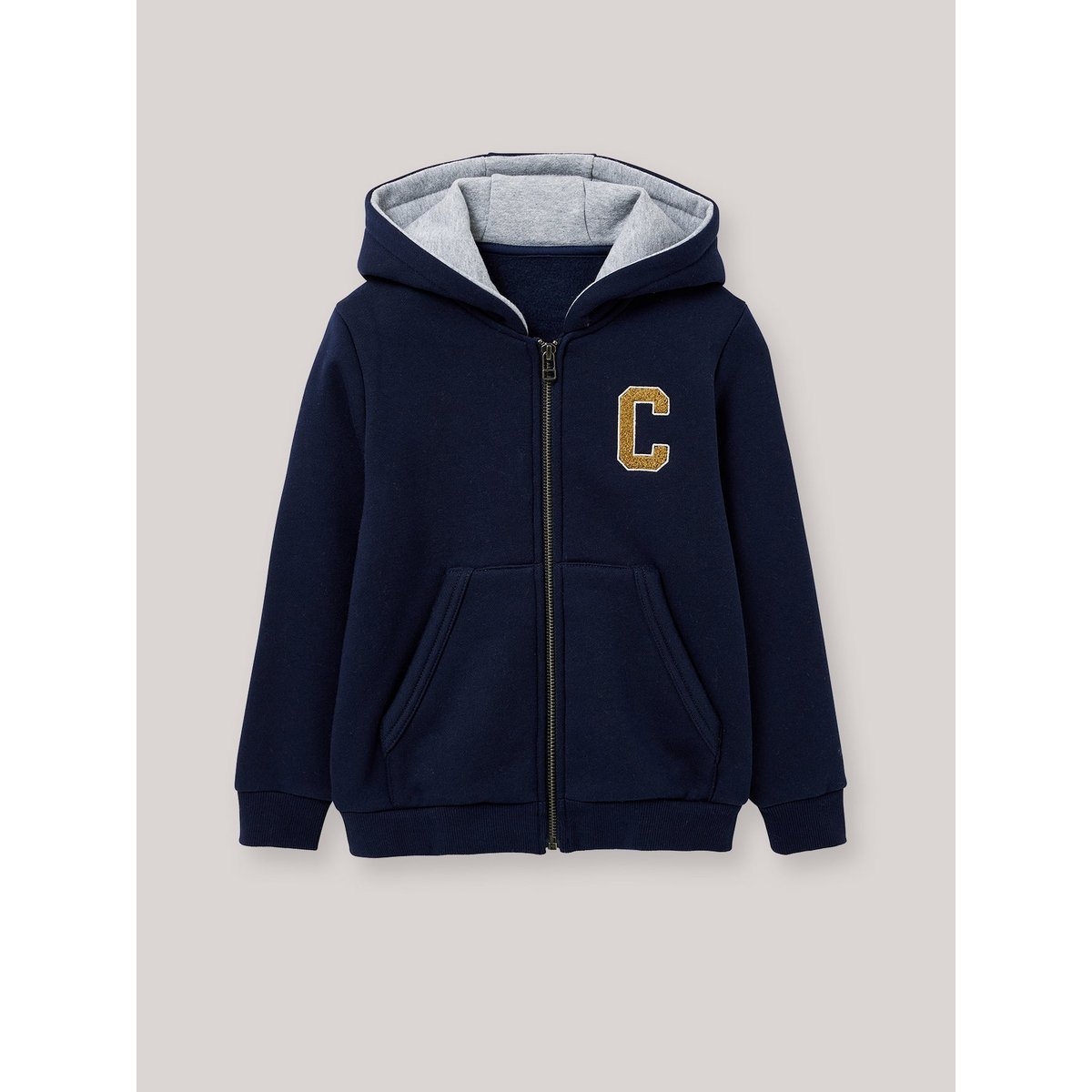 Sweat zippé à capuche marine, CYRILLUS