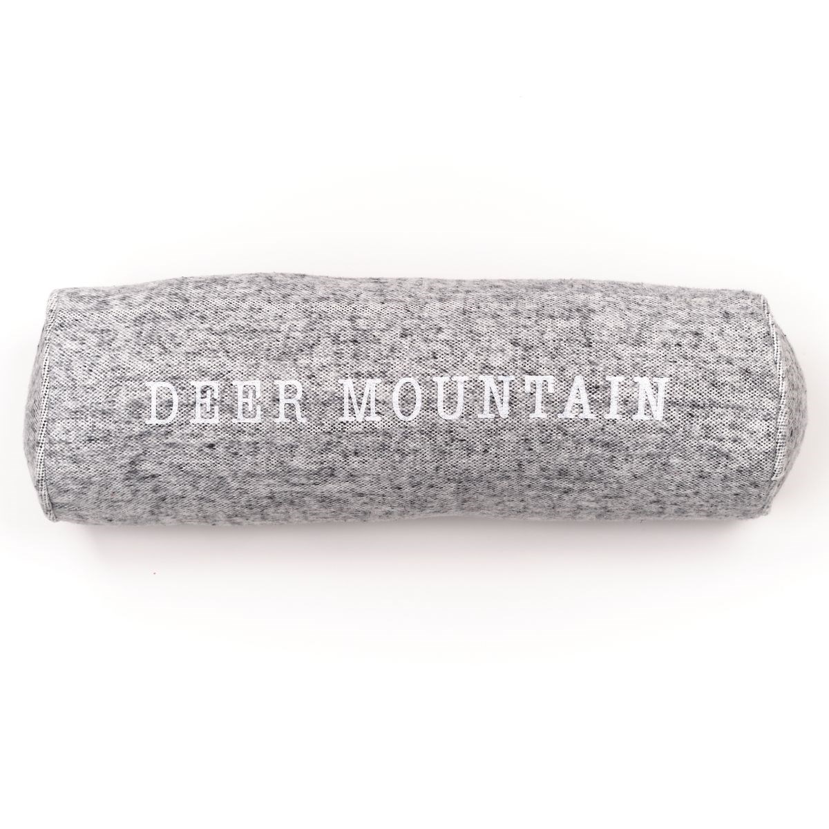 Coussin polochon imprimé a carreaux coton MOUNTAIN gris clair, TODAY