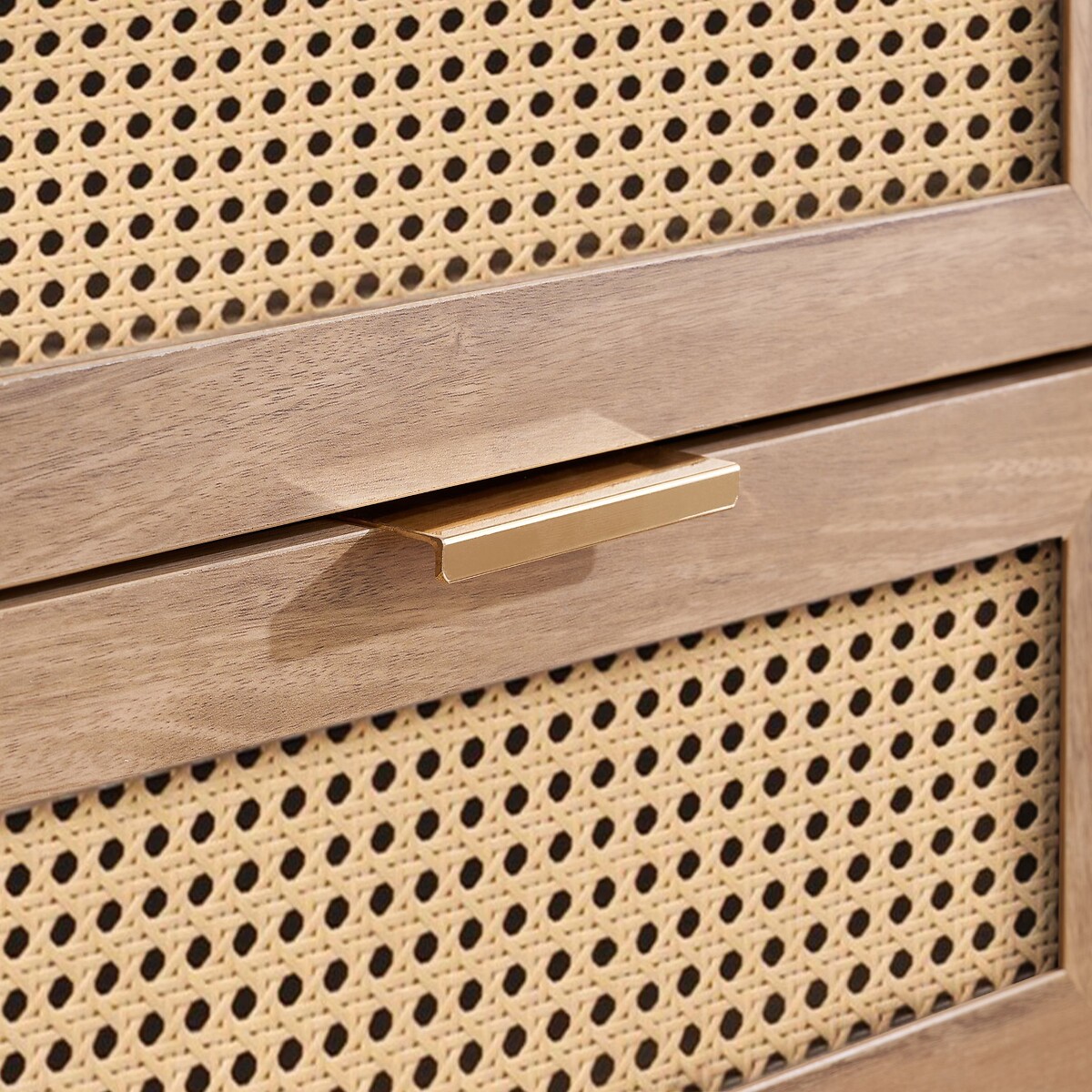 Naya Rattan 2 Door 3 Drawer Sideboard natural oak, SO'HOME
