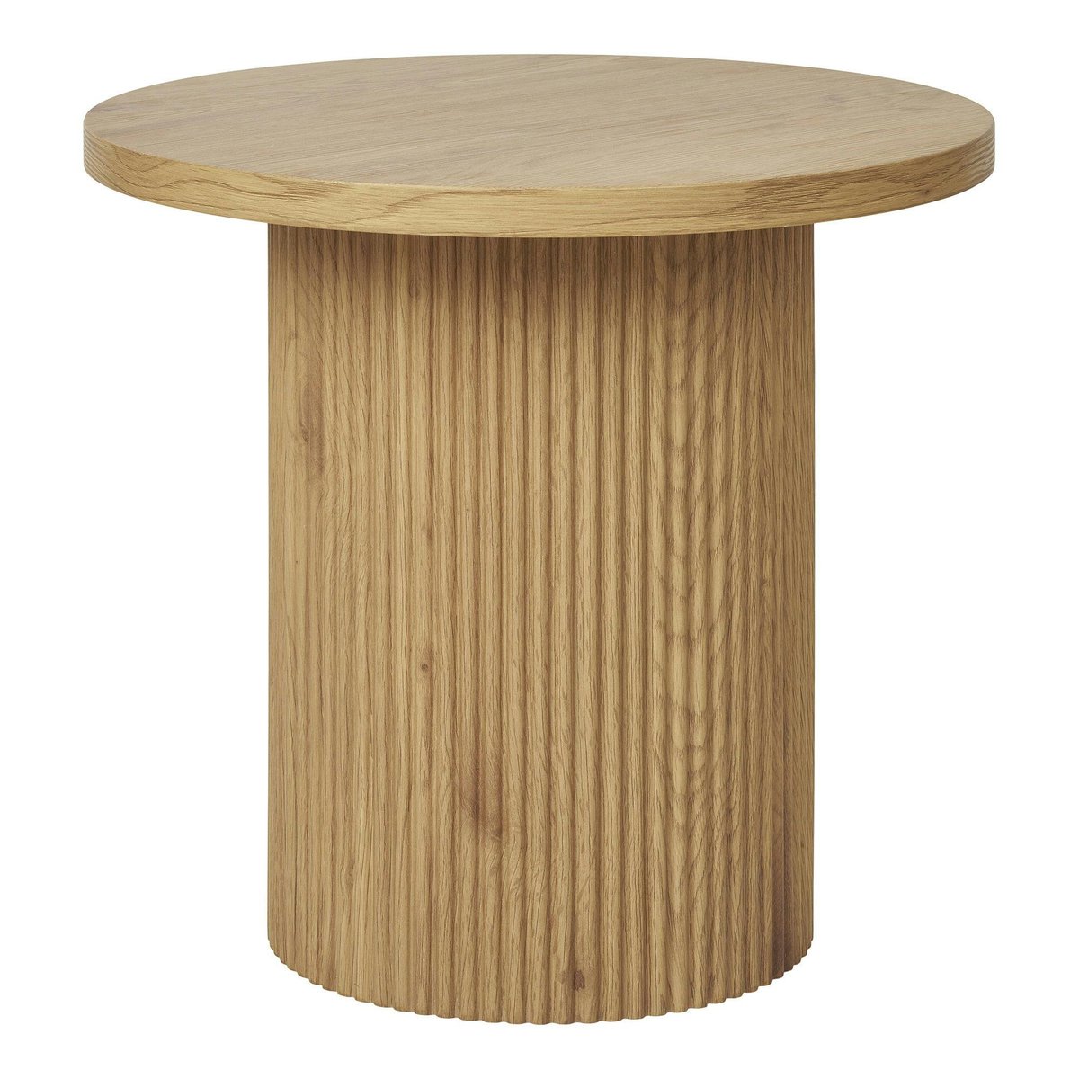 Bout de canapé rond design MATERA bois blond, PIER IMPORT