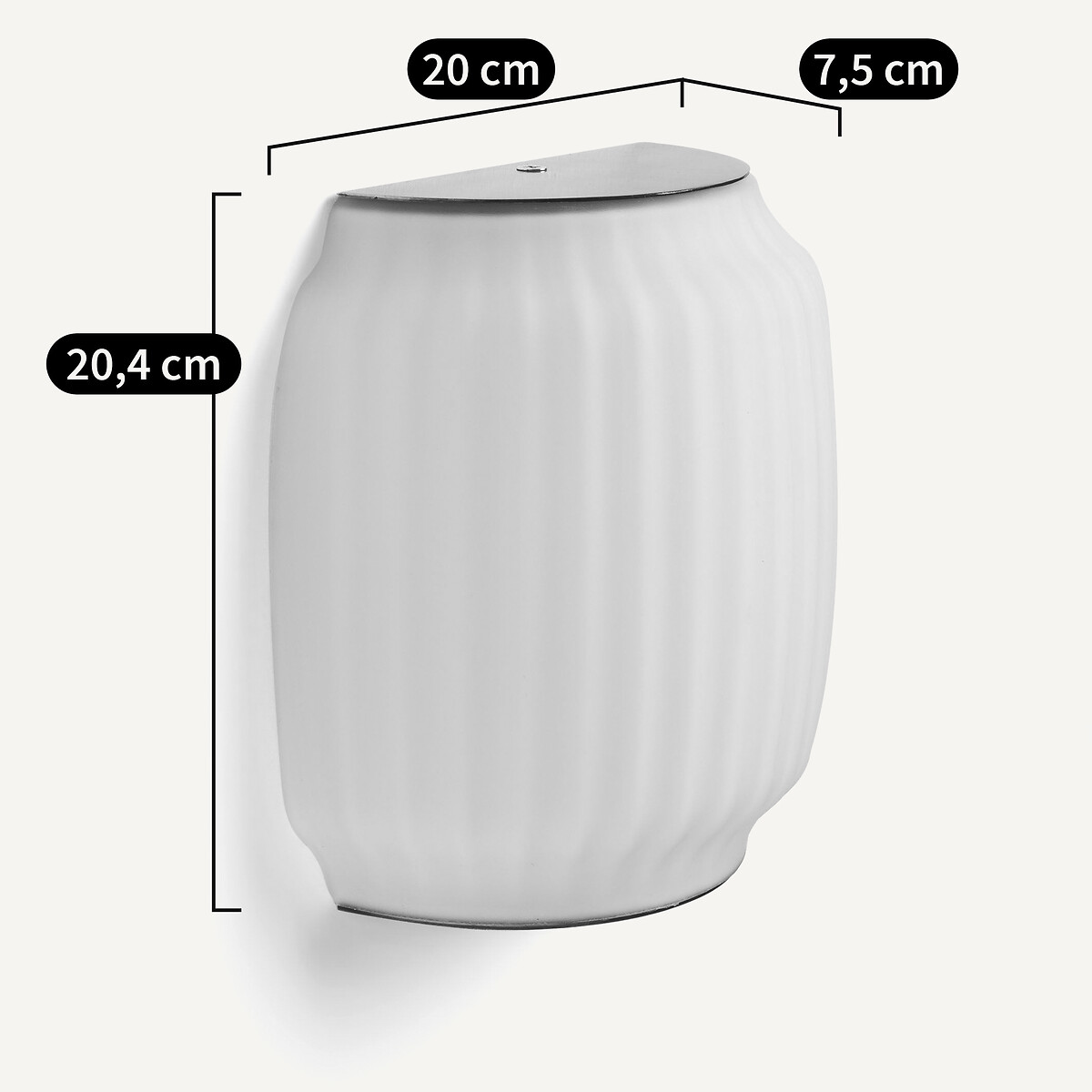 Wandlamp in opaline Canelé opaline, AM.PM