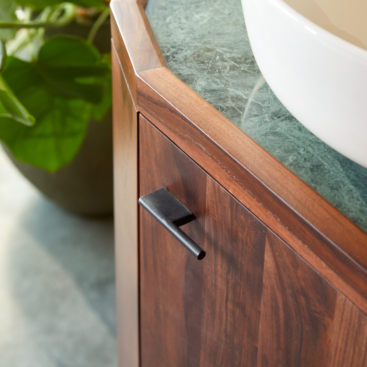Meuble de rangement salle de bain en Palissandre massif, JADE marron, TIKAMOON