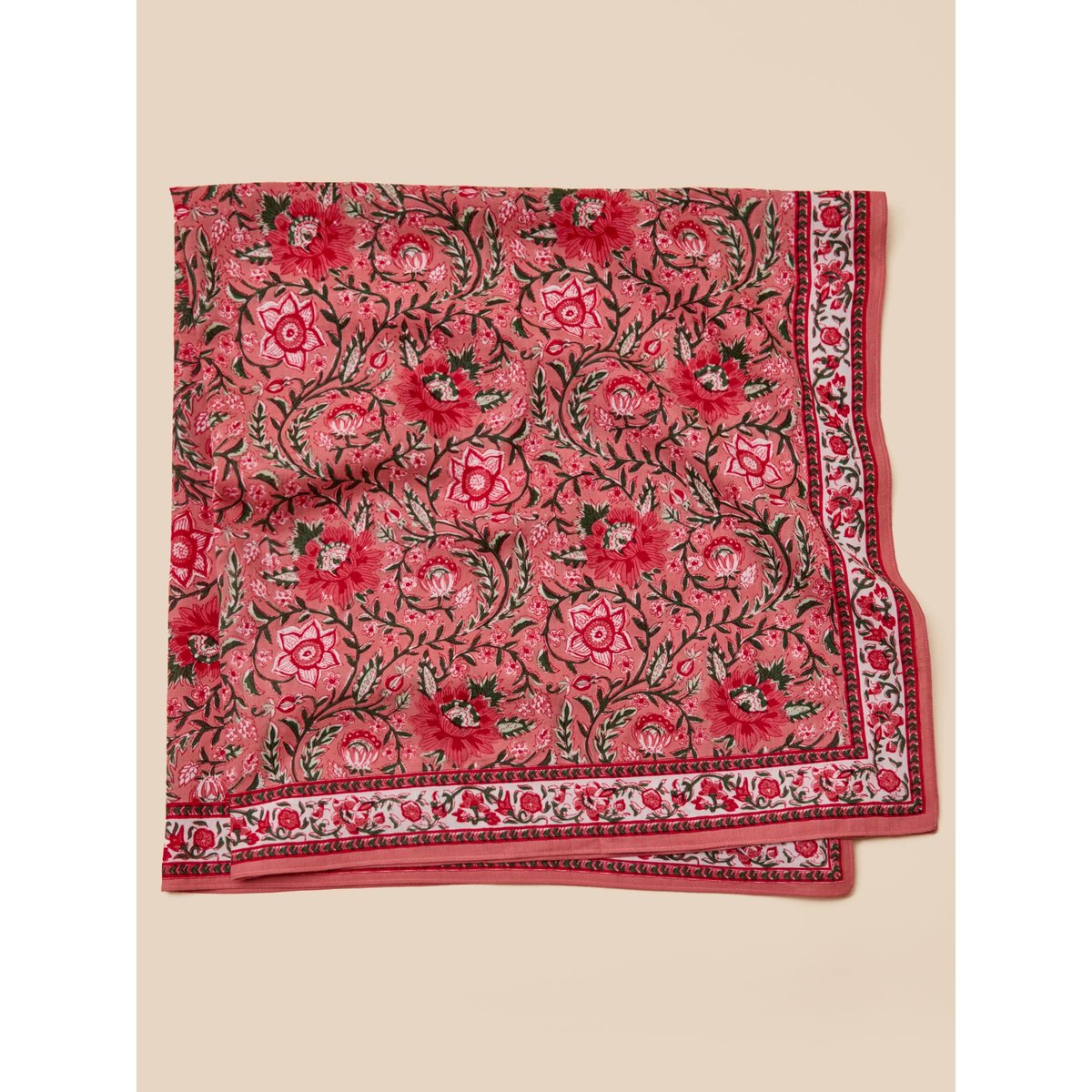 Foulard imprimé indien rose, CYRILLUS