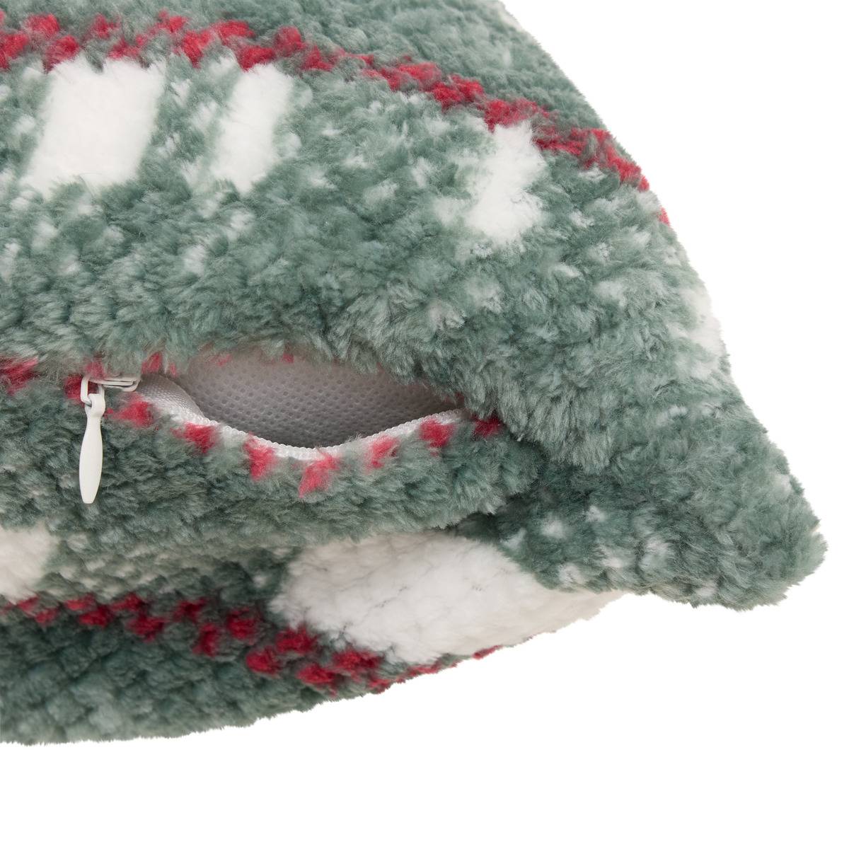 Coussin carré LARY vert foncé, ATMOSPHERA