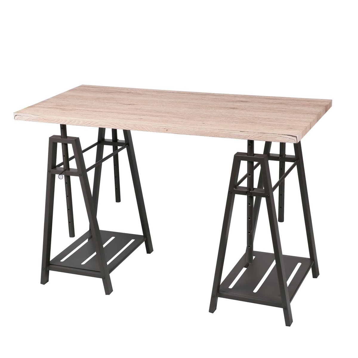 Bureau architecte avec pied en trépied design industriel DOCK noir, URBAN LIVING
