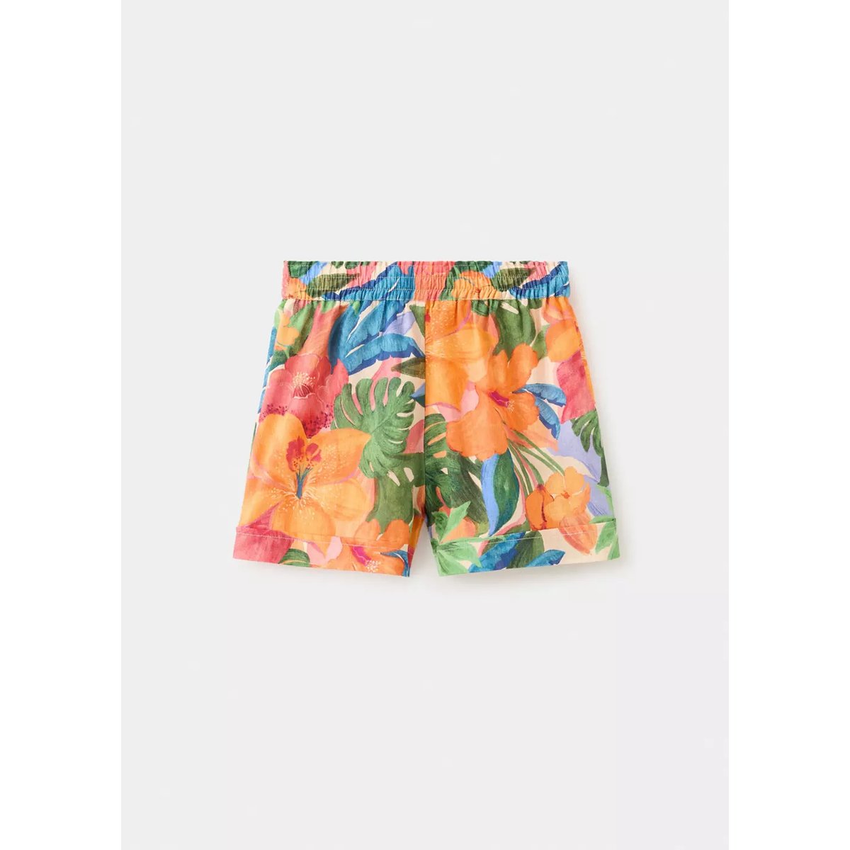 Short imprimé tropical orange, MANGO KIDS
