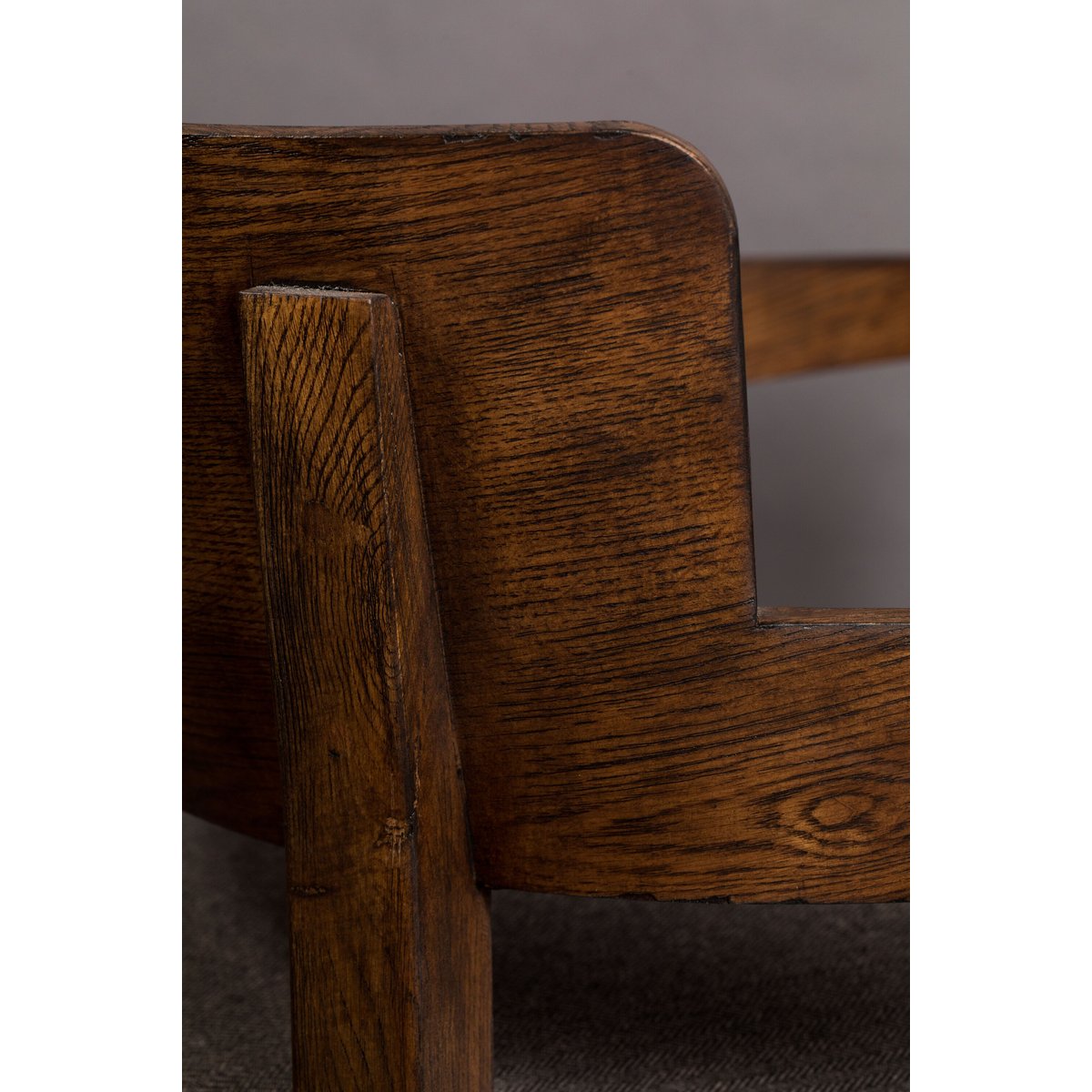 Fauteuil en tissu DURAN bois fonce, DUTCHBONE