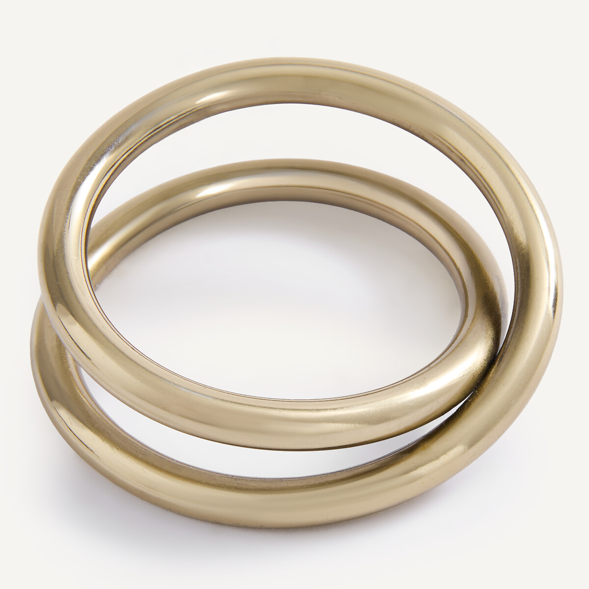 Lot de 4 ronds de serviette en métal aluminium, DUETTI doré, AM.PM