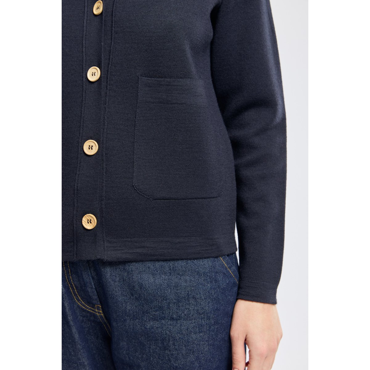 Cardigan en laine rich navy, ARMOR-LUX