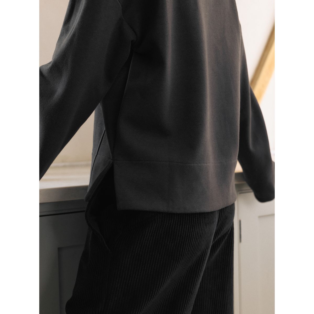 Sweatshirt en polaire noir, NEXT