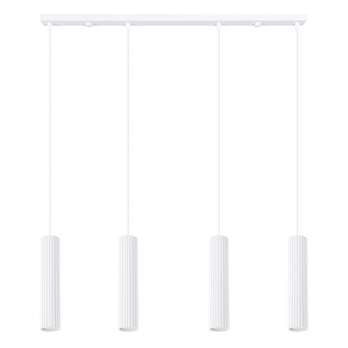 Suspension Aluminium Blanc GU10 4 Karbon blanc, EDEN