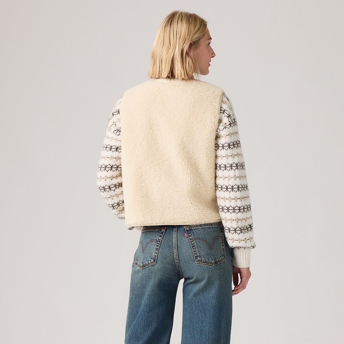 Veste sans manches sherpa ecru, LEVI'S