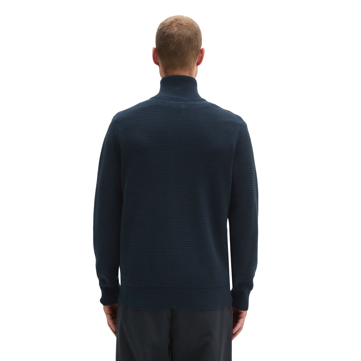 Cardigan coupe classique en coton biologique certifié bleu foncé, MARC O'POLO