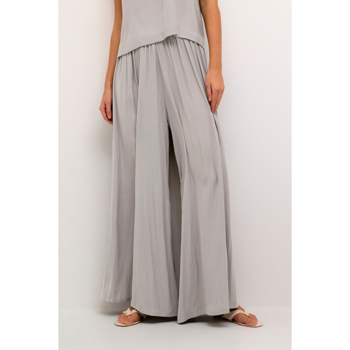 Pantalon casual gris steeple gray, KAFFE