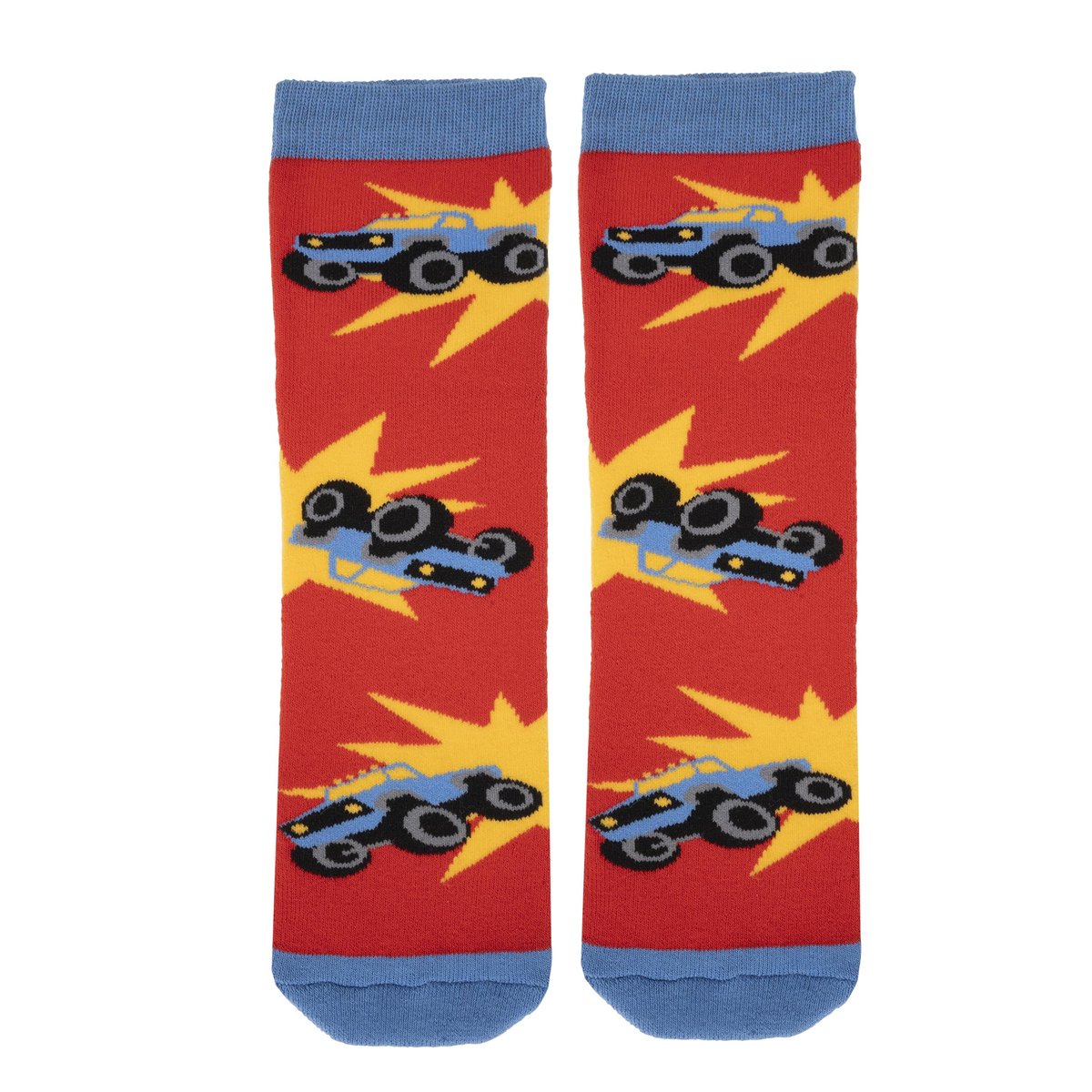 Chaussettes anti-dérapantes coton, picots antidérapants rouge, ISOTONER