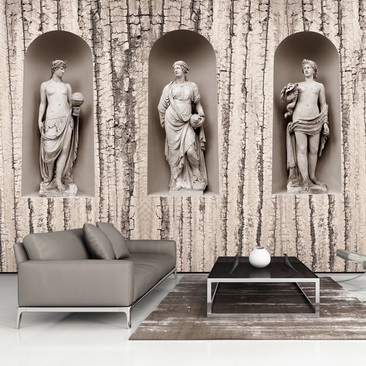 Papier peint intissé panoramique Vintage et Retro In Ancient World beige, EDEN