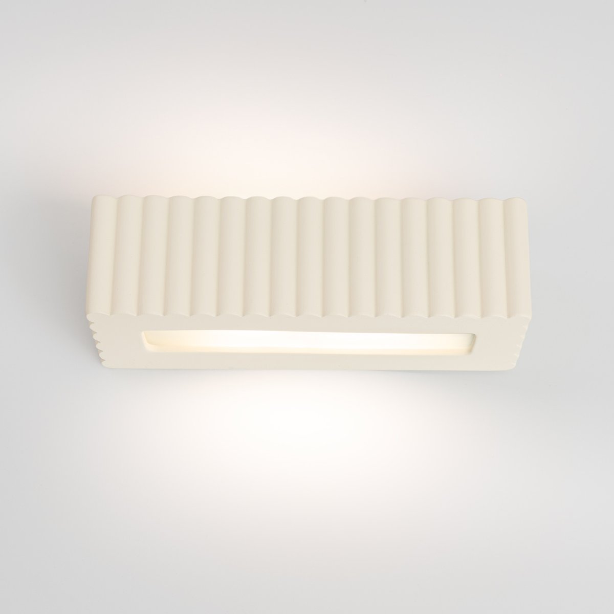 Applique murale Céramique Beige E27 1 Rigata beige, EDEN