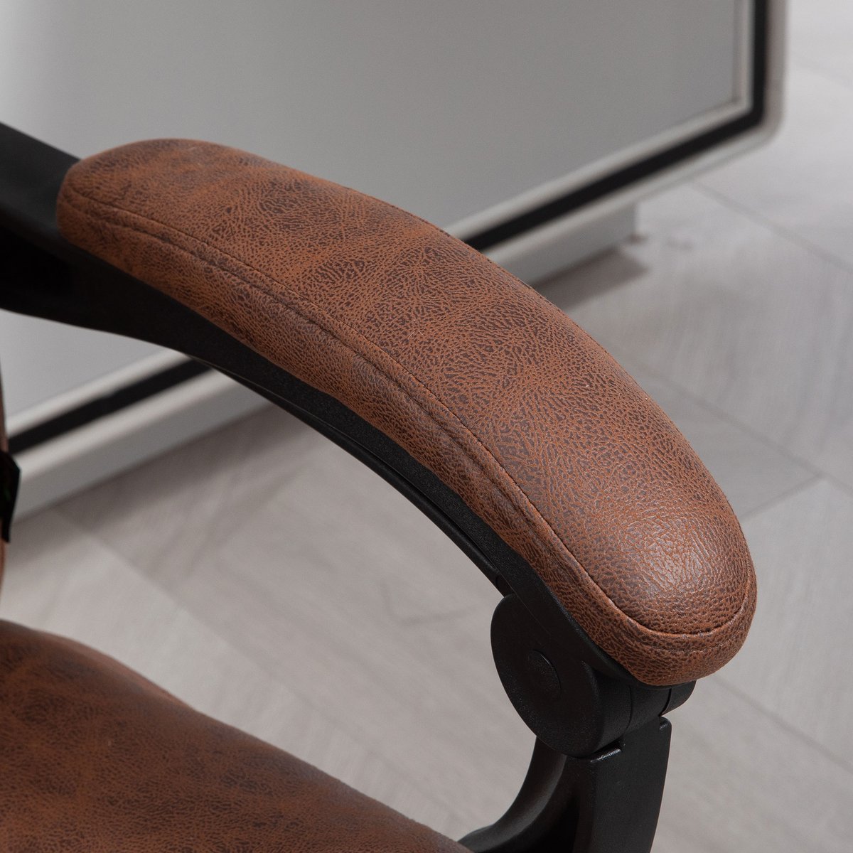 Fauteuil de bureau avec fonction massage marron, HOMCOM