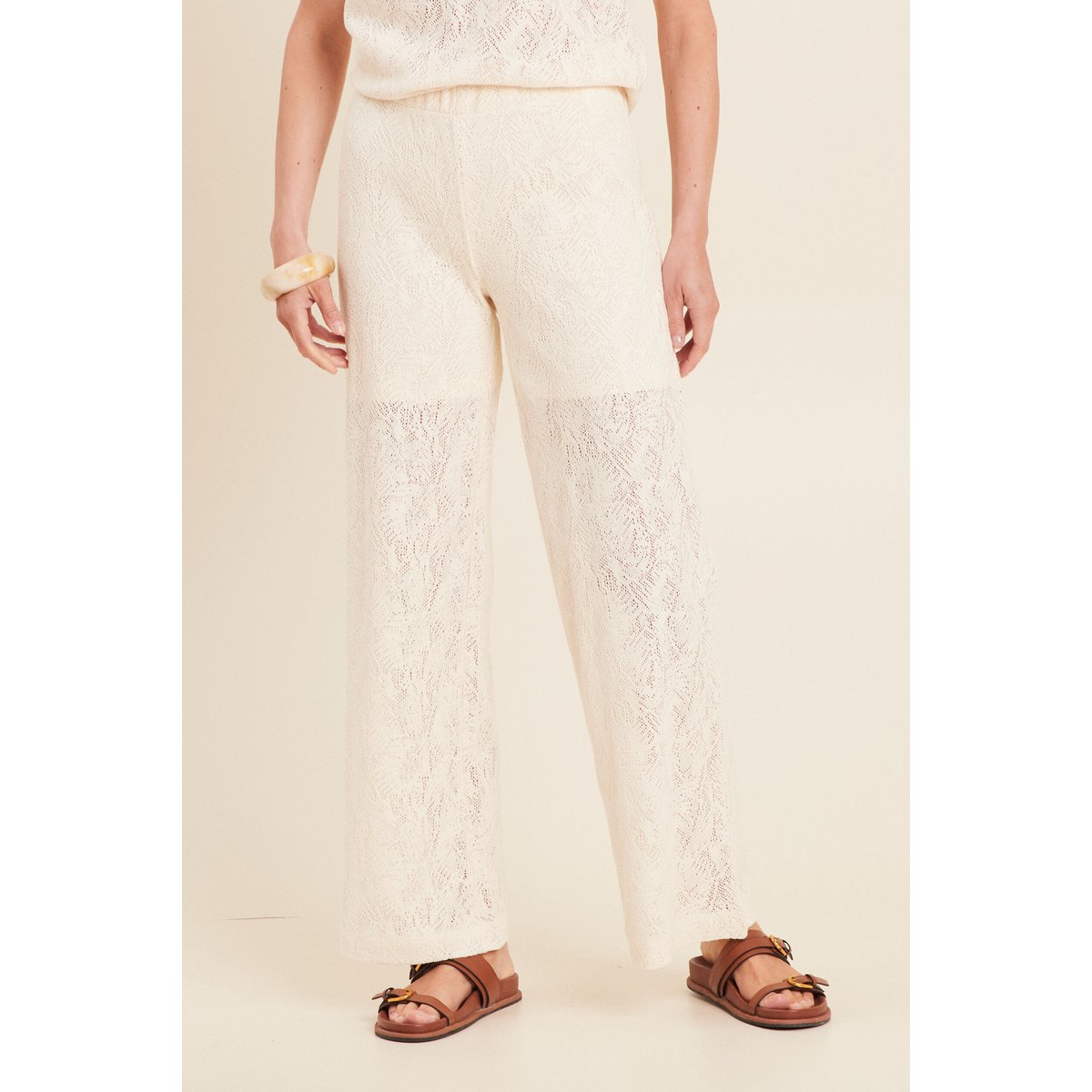 Pantalon crochet femme ecru, BREAL