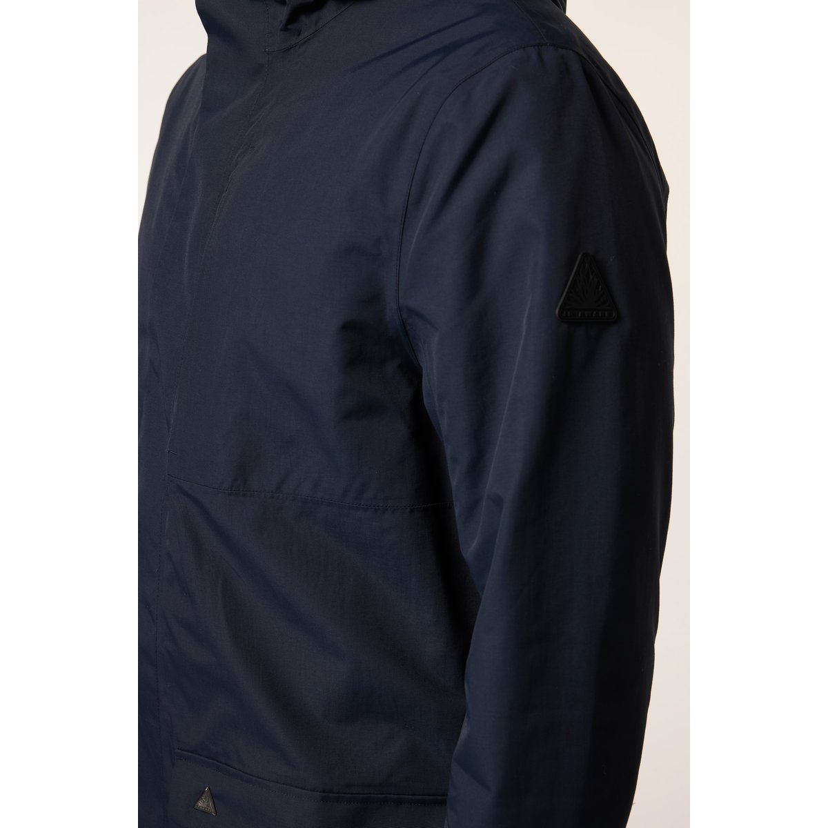 Veste de pluie déperlante, avec capuche bleu marine, JP1880