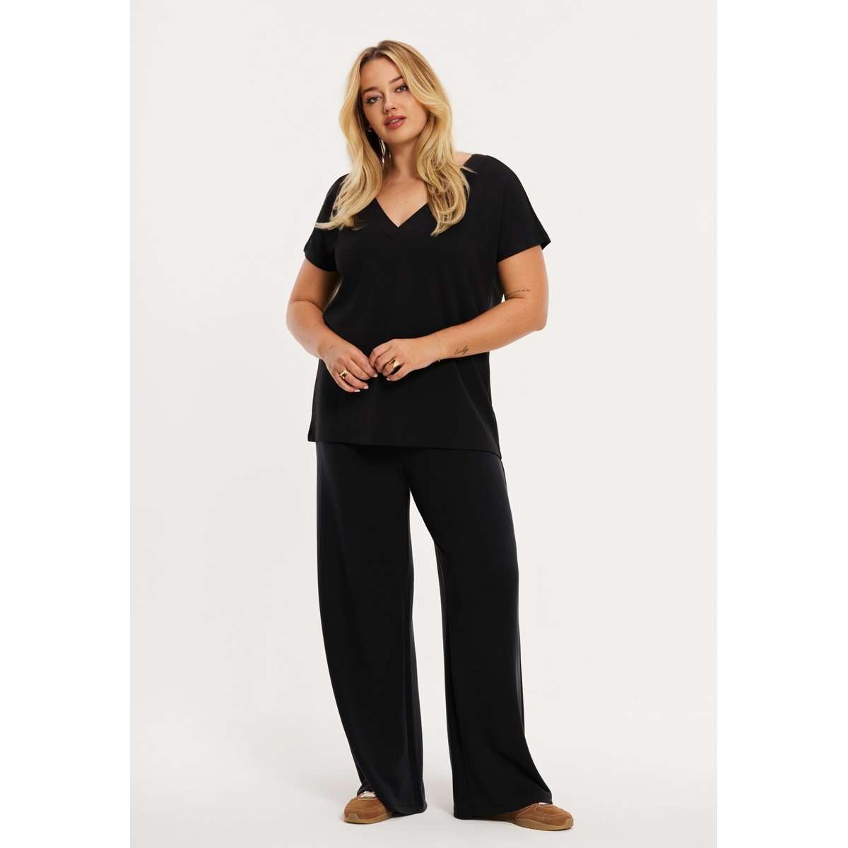 Pantalon Flare Fit noir, YOEK