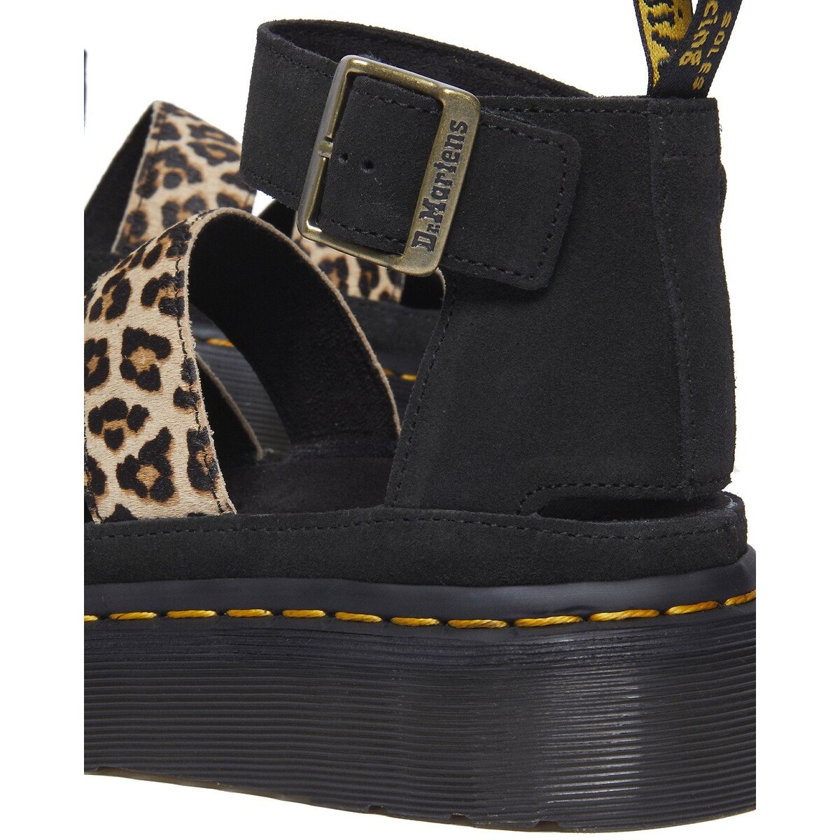 Clarissa II Quad Leather Platform Sandals leopard print/black, DR. MARTENS