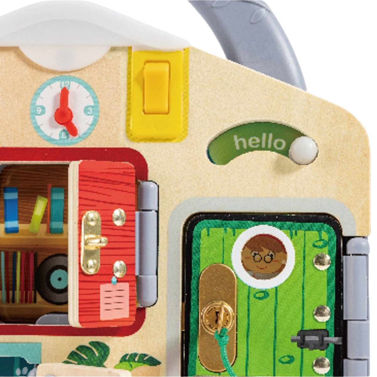 Tableau d'activités multi-fermetures multicolore, HAPE