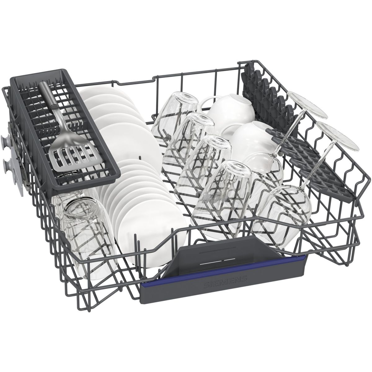 Lave vaisselle 60 cm SN23EC22AE, varioSpeed Plus, Acier brossé noir couleur unique, SIEMENS
