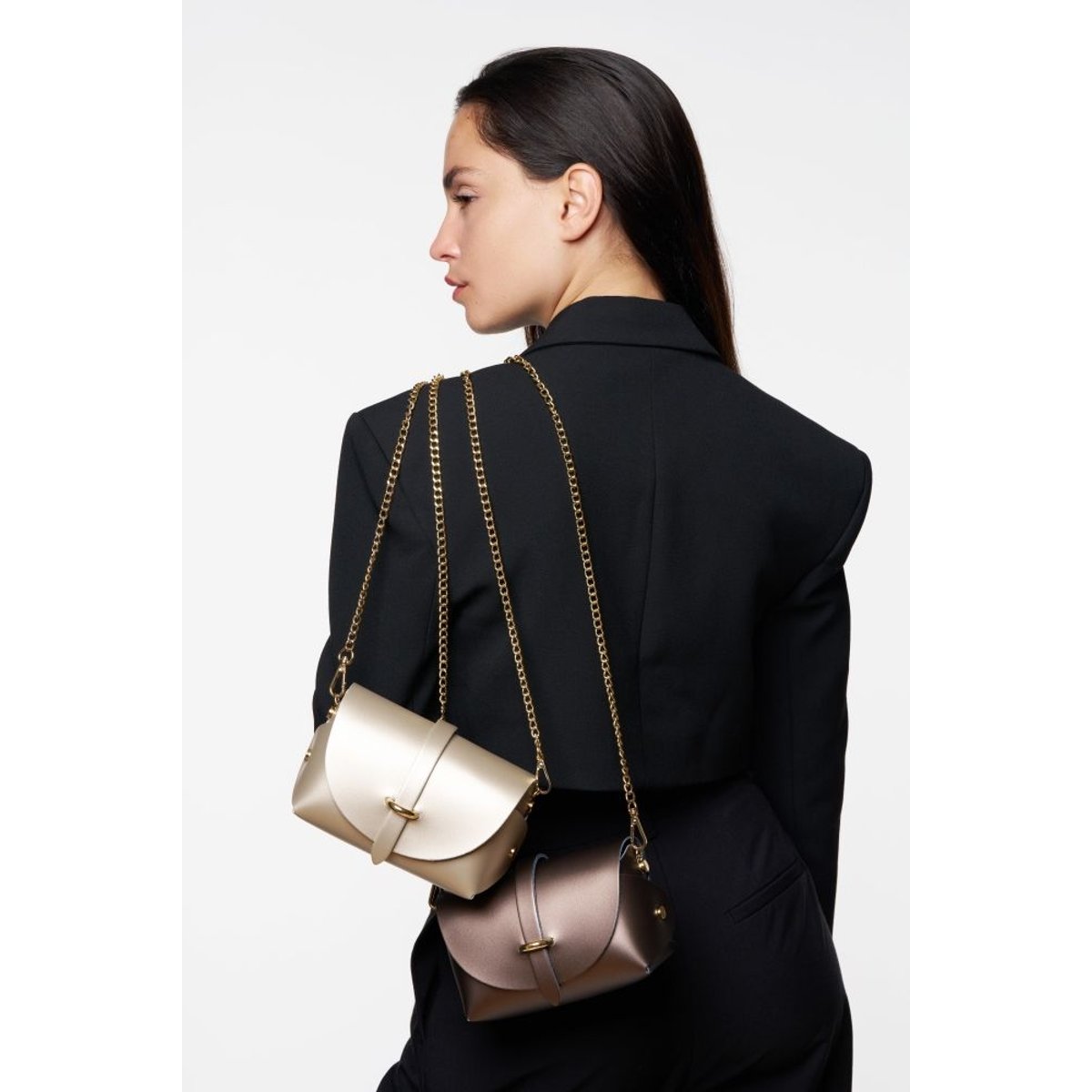 Sac à main en cuir lisse CANDY or pâle, OH MY BAG