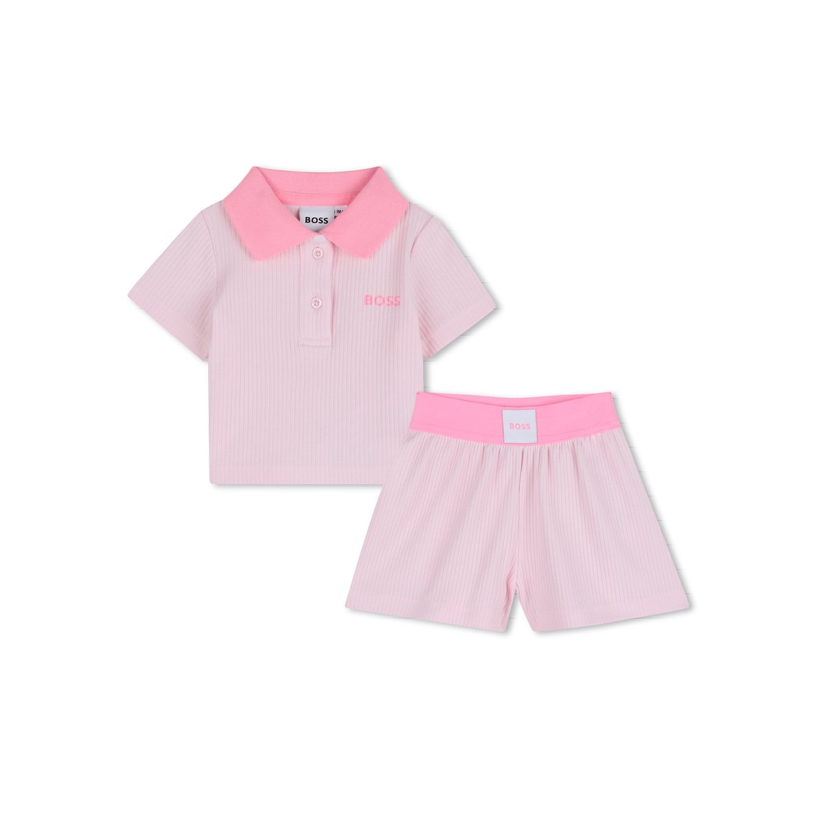 Ensemble polo + short festival bloom, BOSS KIDSWEAR