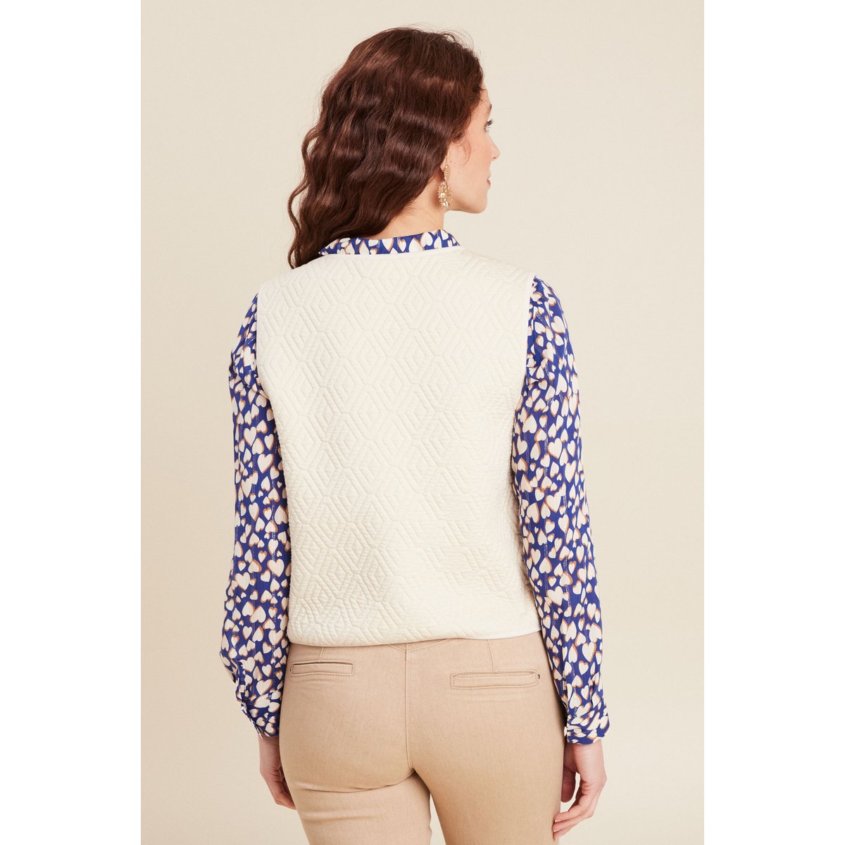 Gilet sans manches matelassé ecru, BREAL
