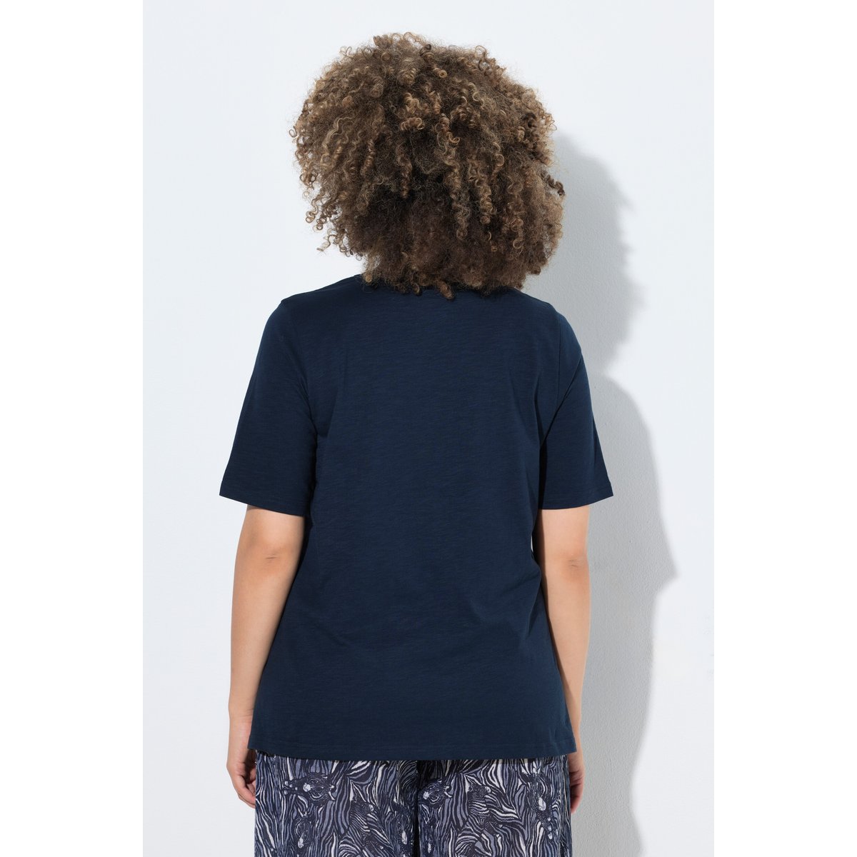 T-shirt motif imprimé, coupe Classic Fit marine, ULLA POPKEN