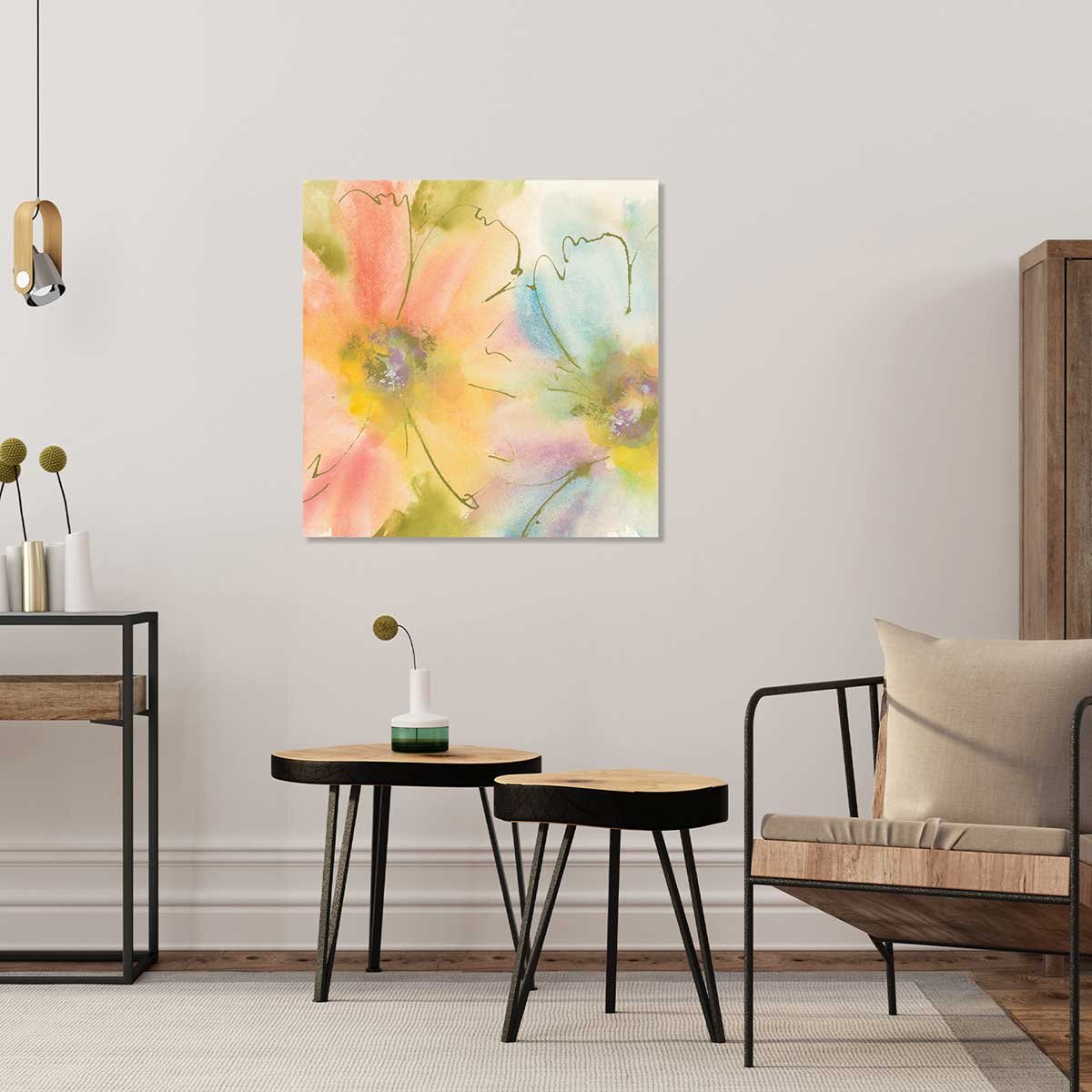 Tableau pastel flower tableau alu dibond, HEXOA
