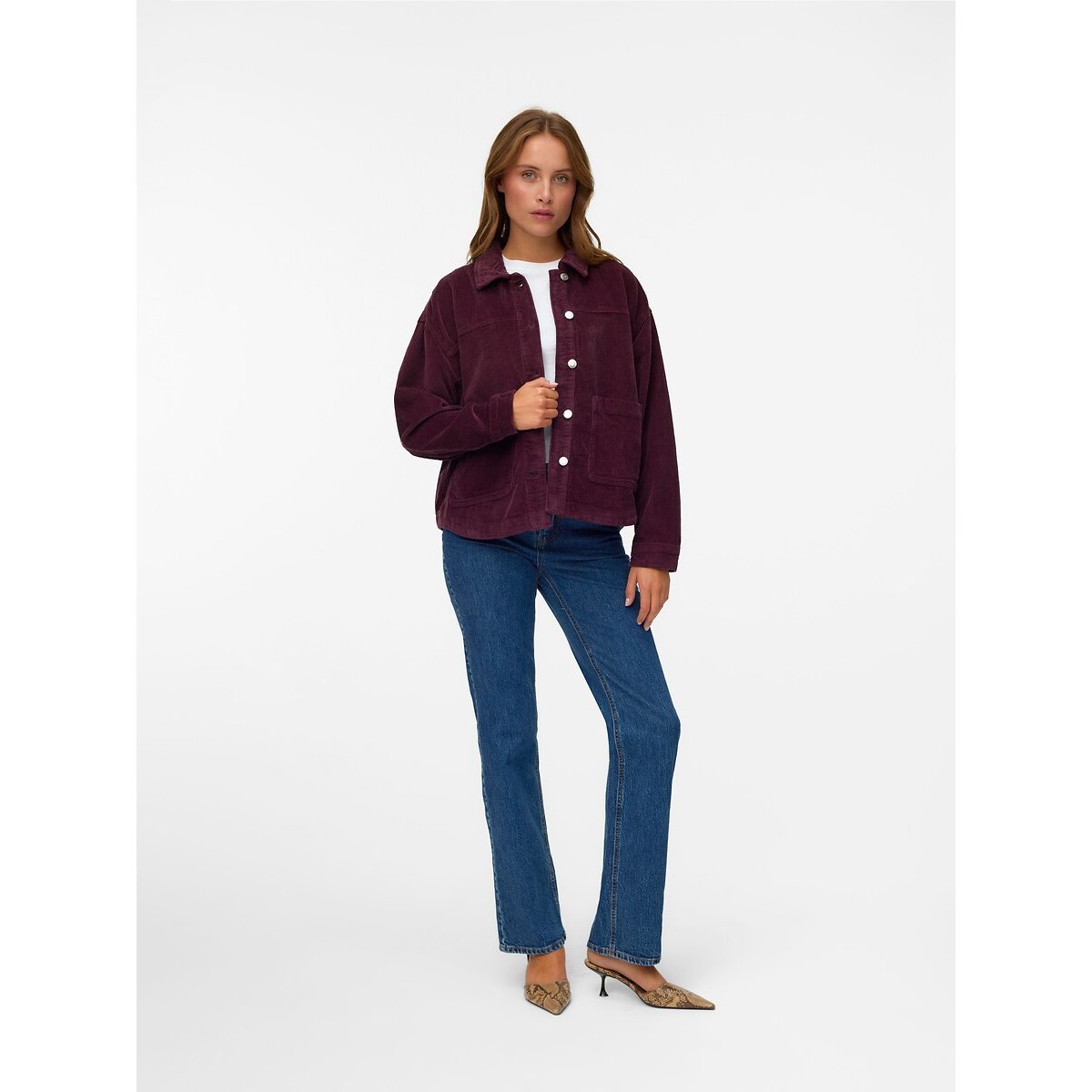 Giacca in velluto bordeaux , VERO MODA