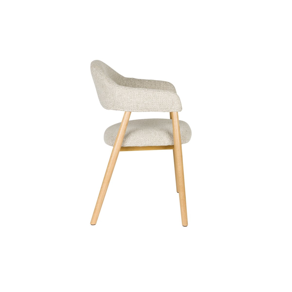 Fauteuil design en tissu (lot de 2), bohème, INDY gris, BOITE A DESIGN