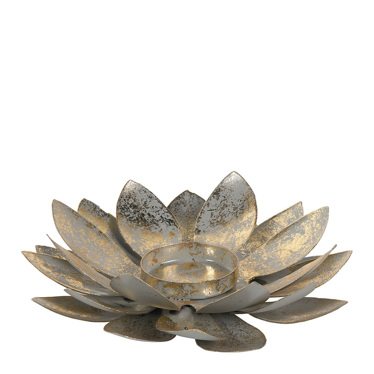 Set de 3 bougeoirs Fleurs or, MATHILDE M
