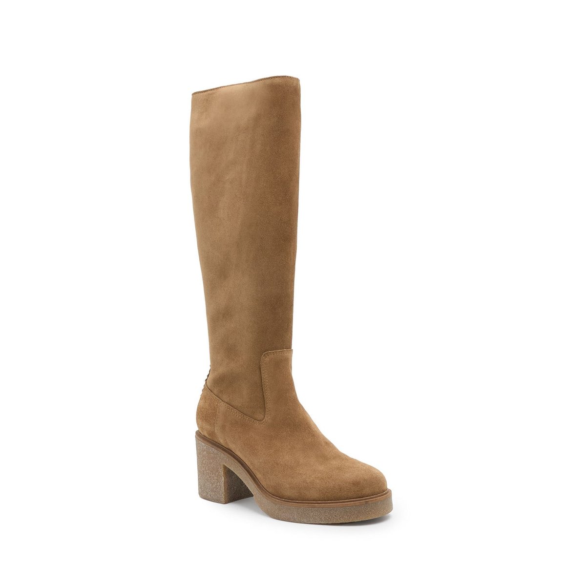 Botte À Talon en cuir MISSOURI beige, MELLOW YELLOW