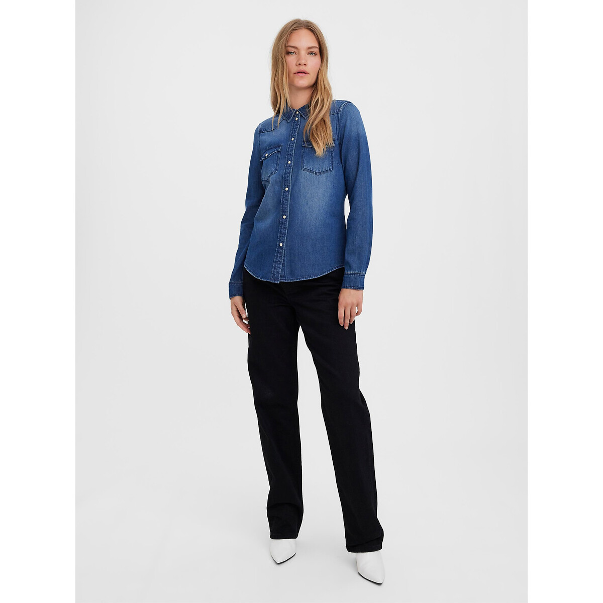Chemise en jean medium blue, VERO MODA
