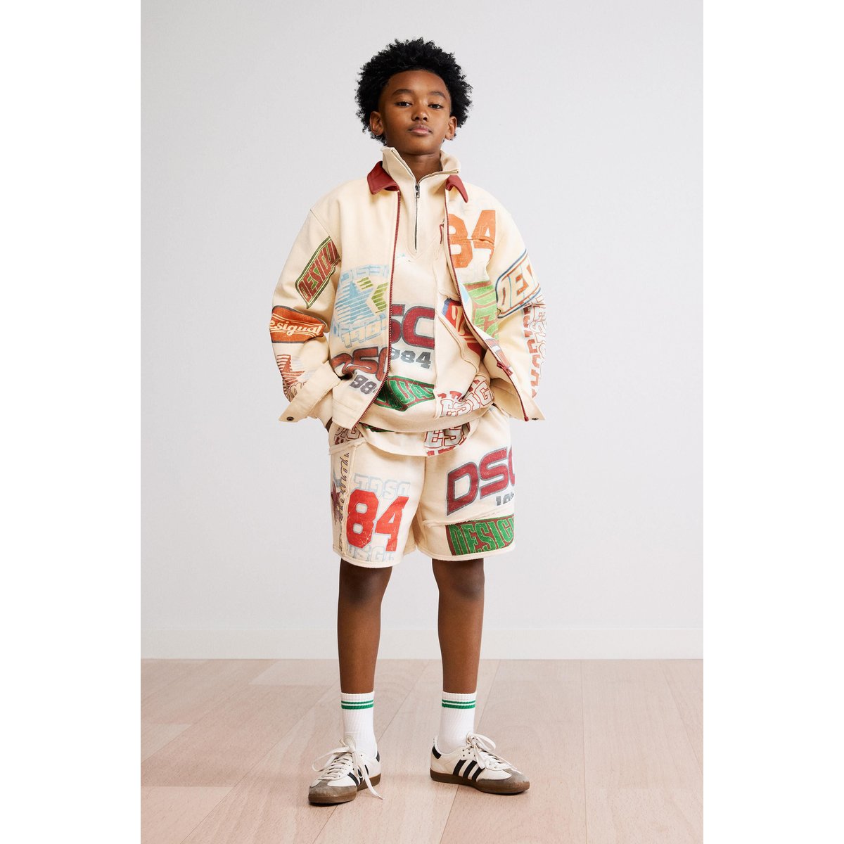 Veste imprimée beige, DESIGUAL