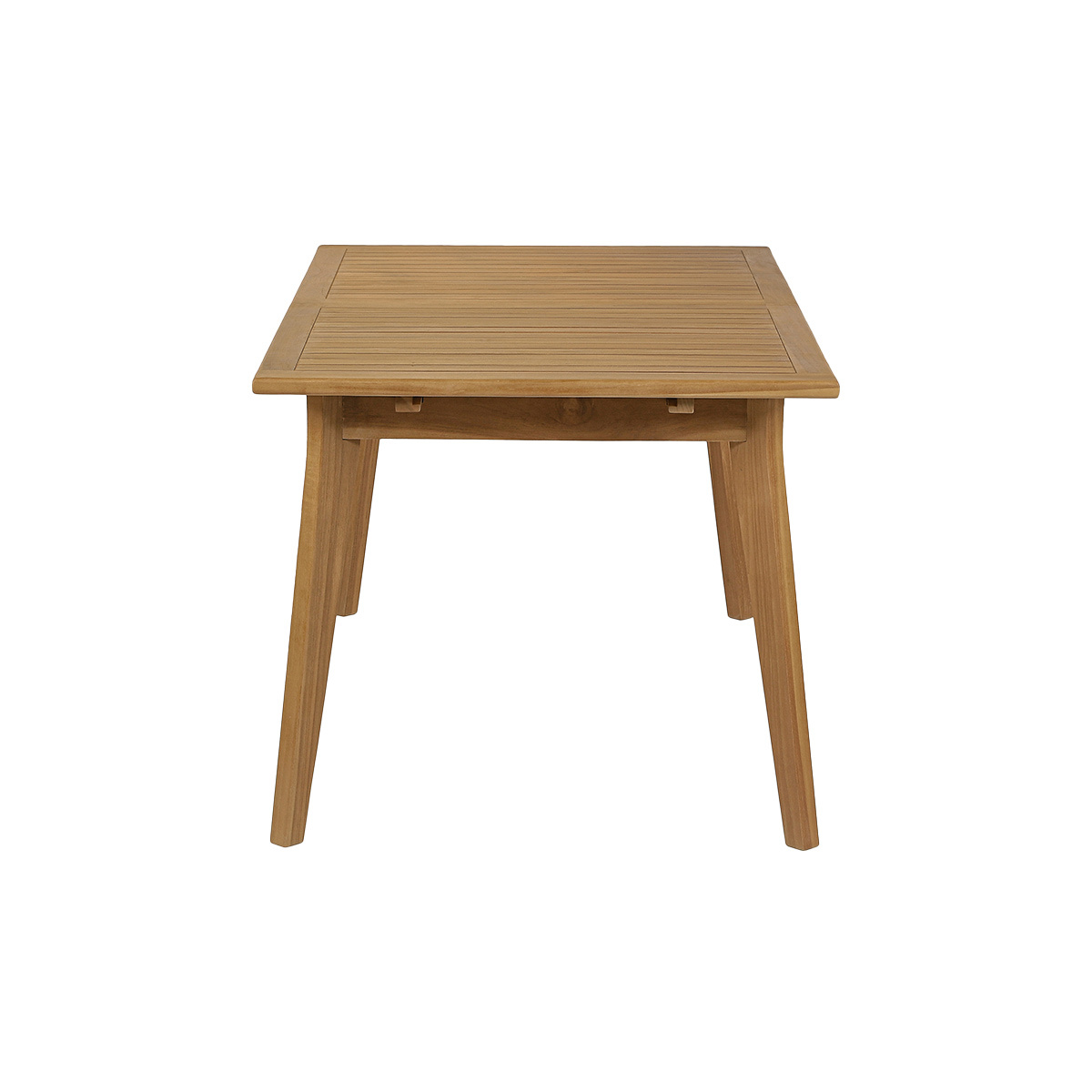 Table de jardin extensible en bois teck massif L160-210 cm LOMBOK couleur unique, MILIBOO