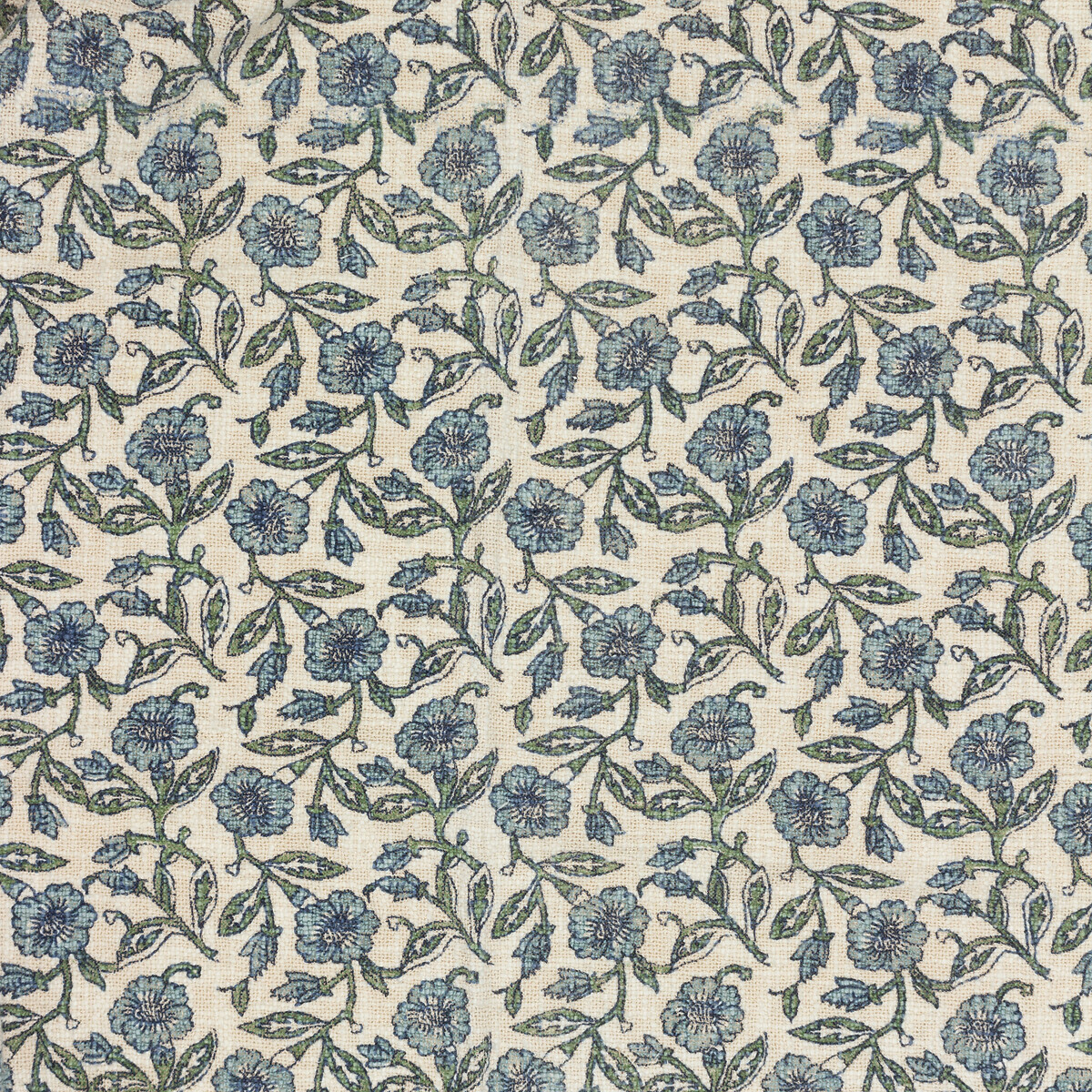 Delphine Printed Cotton Throw blue, PAOLETTI