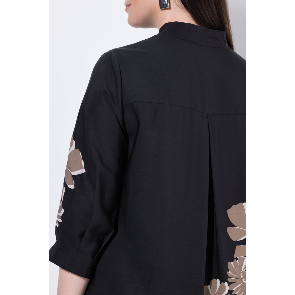 Robe midi en lyocell noir, ULLA POPKEN