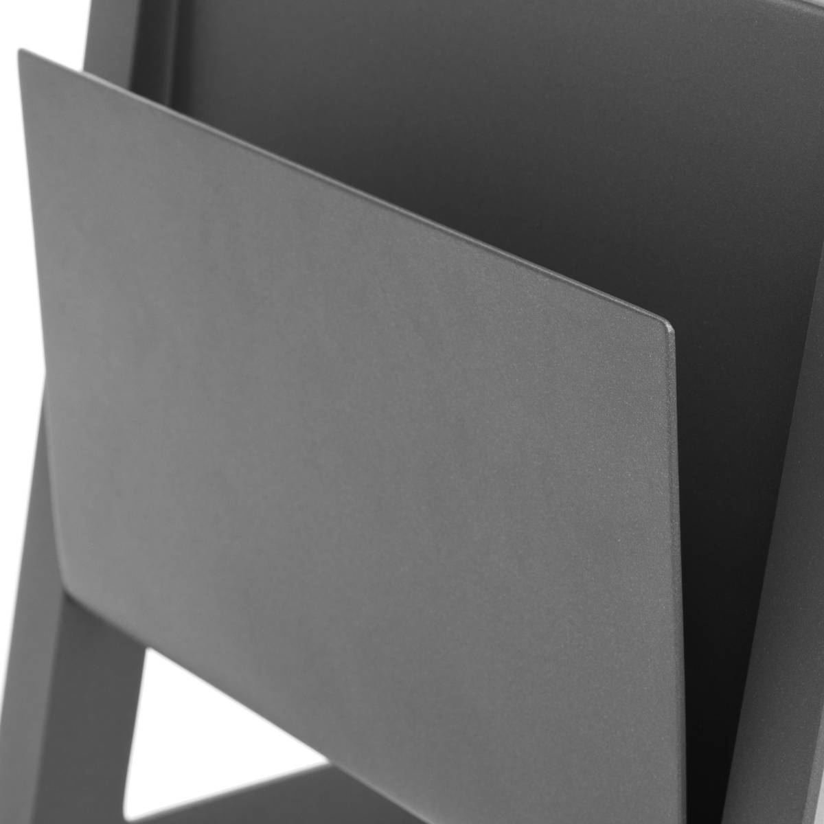Table d'appoint de jardin carrée en aluminium ALLURE gris graphite, HESPERIDE