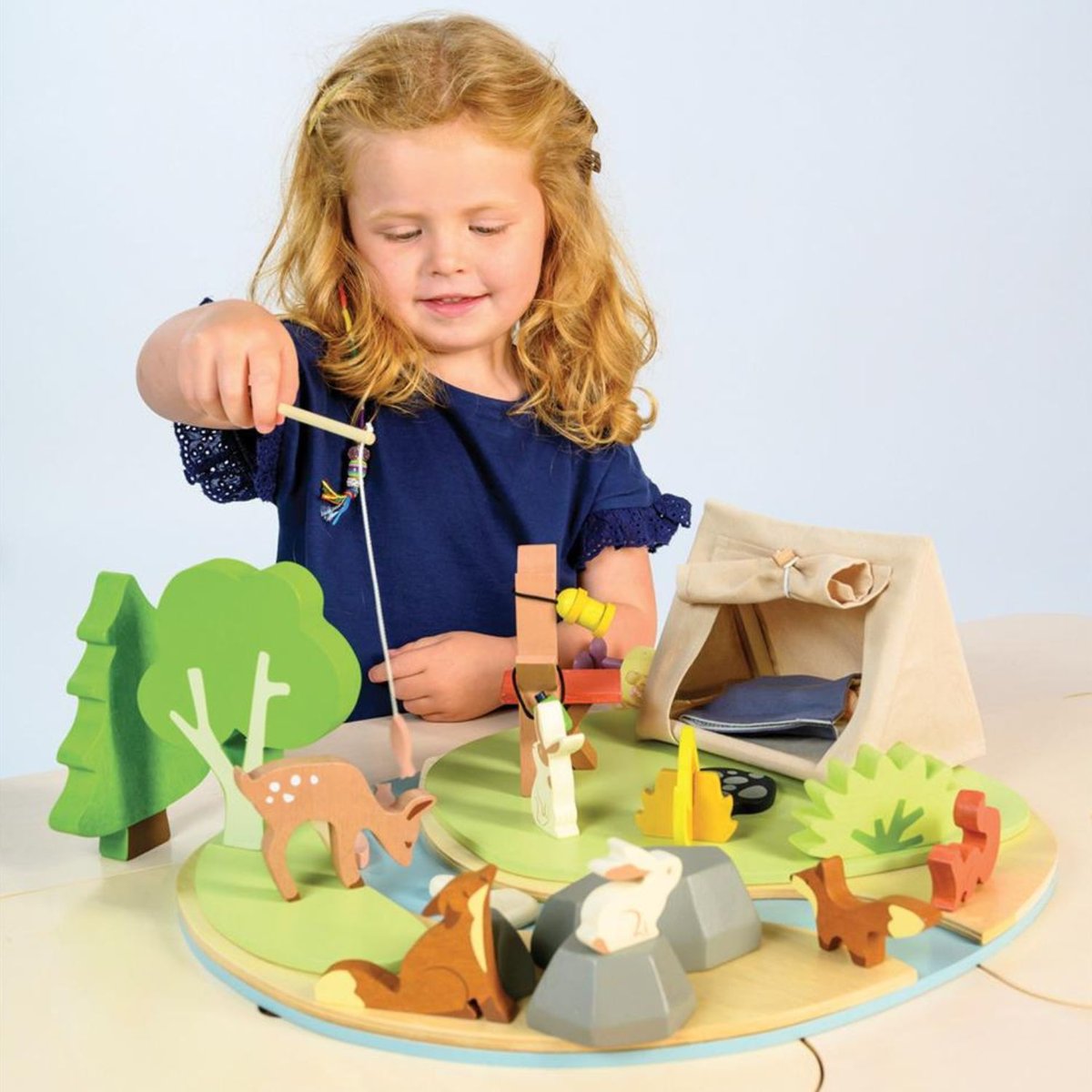 Set Camping vert, bleu, TENDER LEAF TOYS