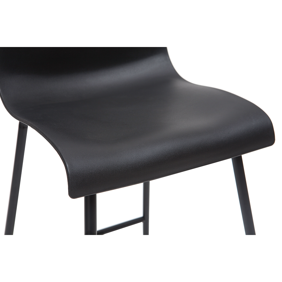 Tabourets de bar design noir 65 cm (lot de 2) ONA noir, MILIBOO