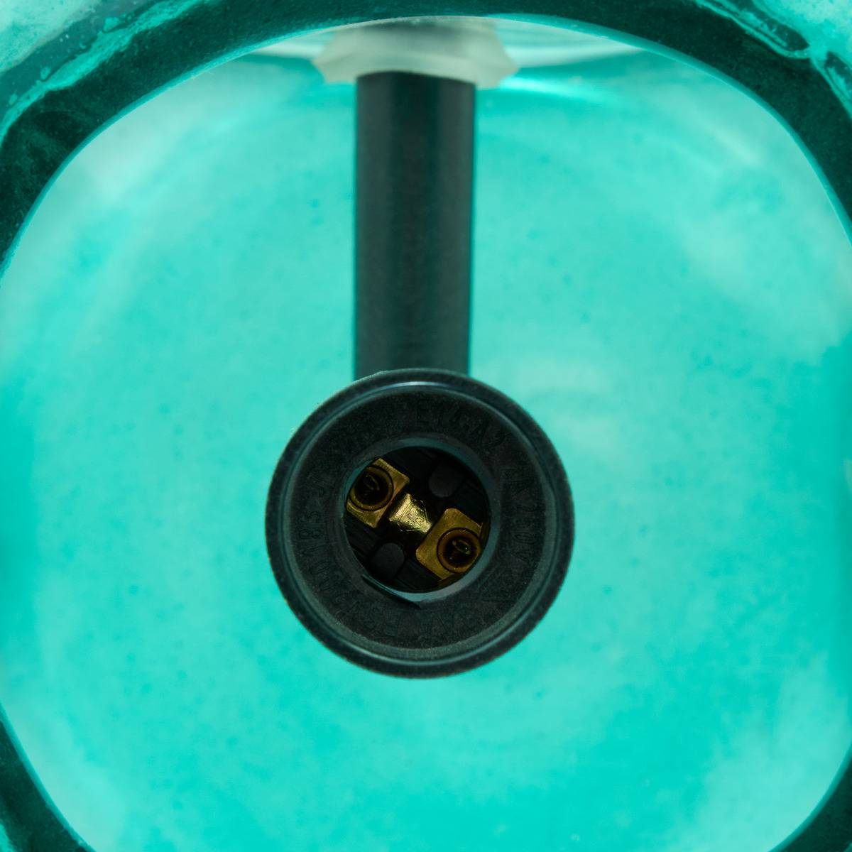 Lampe champignon en verre ELITA bleu, ATMOSPHERA