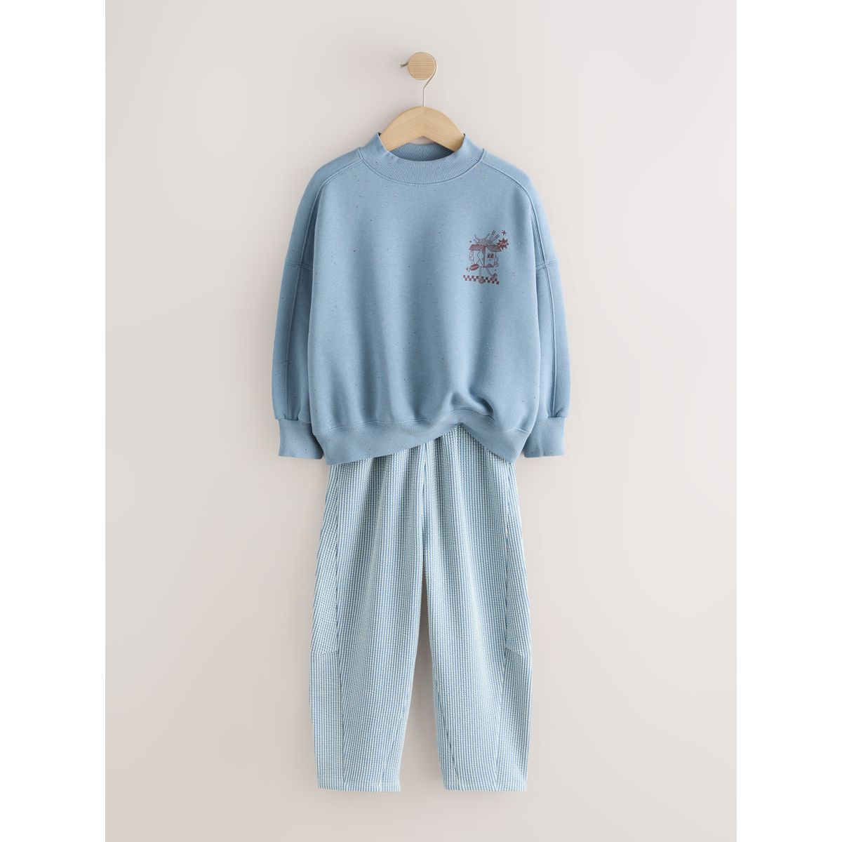 Ensemble sweat et pantalon texturé bleu, NEXT