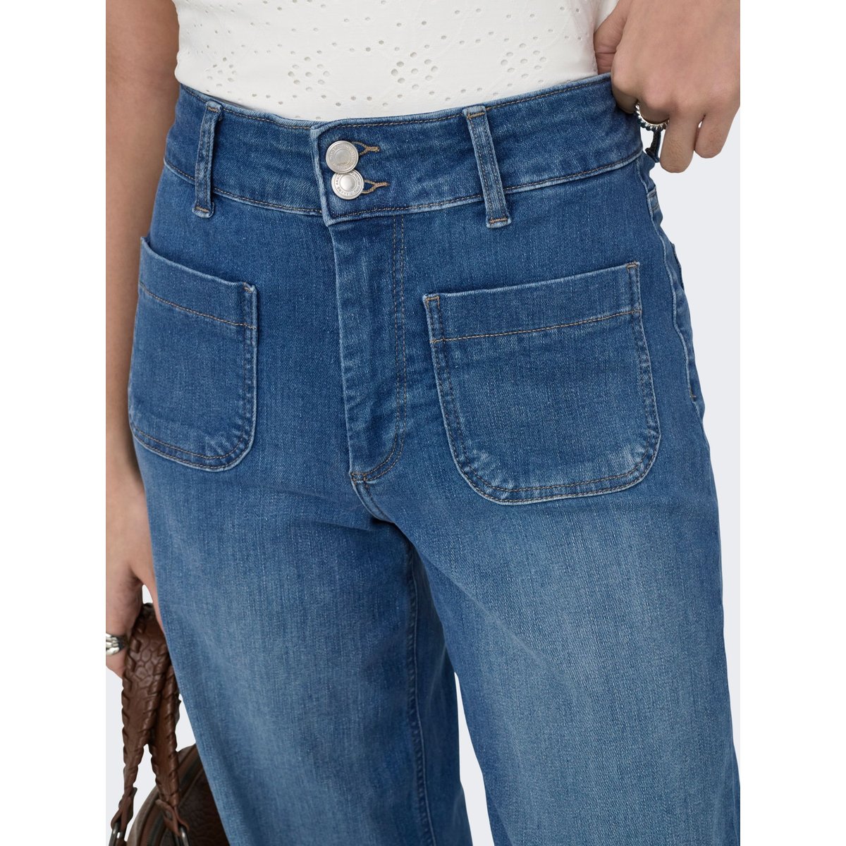 Jean À Jambe Large medium blue denim, ONLY